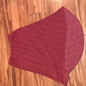 Vintage Blue size 11 red/black/cream high low skirt